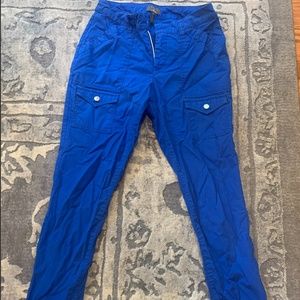 Jaanuu Royal Blue scrub Pants Gold embellished XS